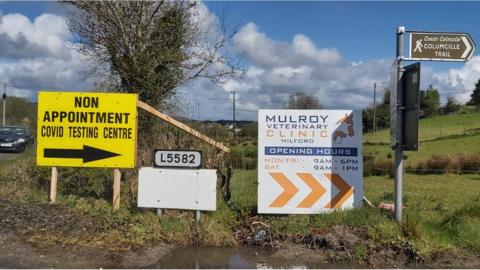 milford testing centre sign