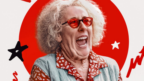 Comedian Catherine Tate in character as 'Nan' for Comic Relief.