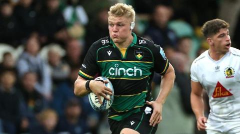 Northampton's Tom Pearson in action against Exeter Chiefs