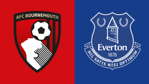 Bournemouth and Everton club badges