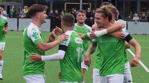 Guernsey FC celebrate
