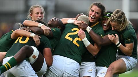 South Africa celebrate