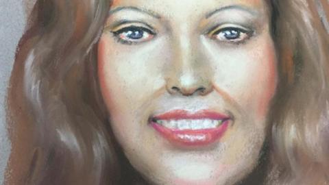 Sketch of redheaded woman whose head was found in Lake Houston