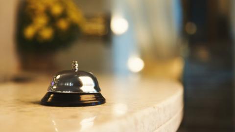 Hotel reception call bell