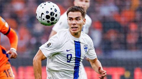 Leo Walta in action for Finland 