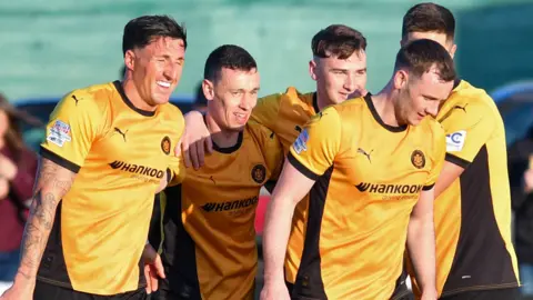 Carrick Rangers celebrate
