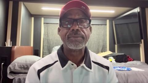 Darius speaking to the BBC via video link