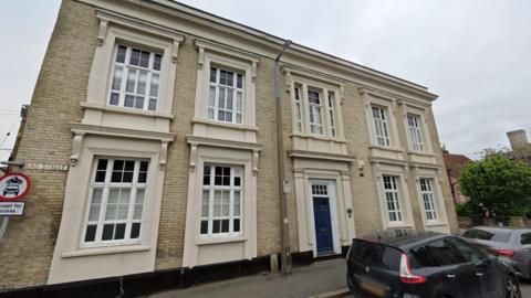 Outside the former Greenwood School in Halstead