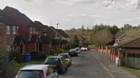 Street view of Saffron Drive in Oakwood, Derby