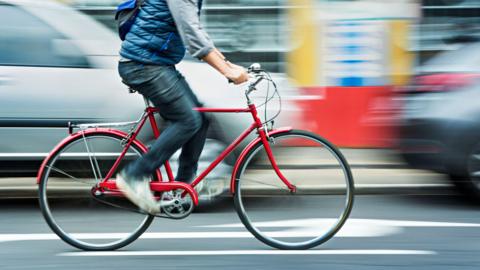 bike on road