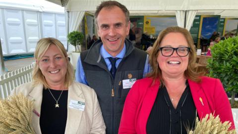 Angela Kirkwood, Andrew Loftus and Rachel Hallos at the Great Yorkshire Show