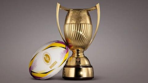 The new Women's Rugby World Cup trophy