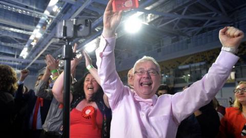 Labour supporters in Glasgow