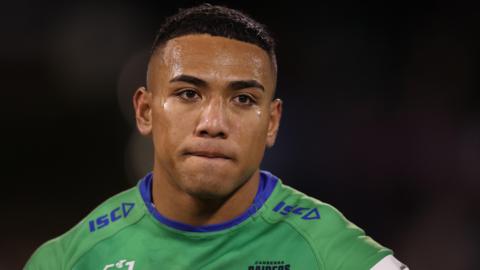 Albert Hopoate in action for Canberra Raiders