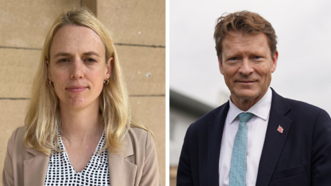 A picture of Louise Jones next to one of Richard Tice.