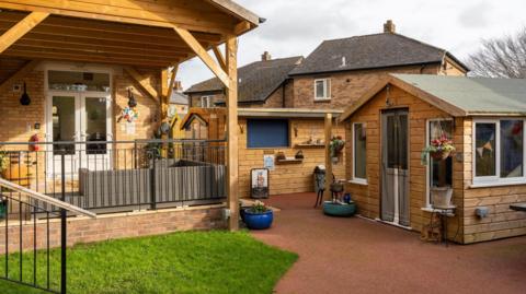 The garden at The Rectory Care Home in Taunton 