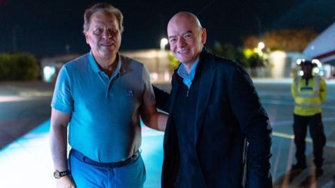 Fifa president Gianni Infantino with Colombian Football Federation president Ramon Jesurun