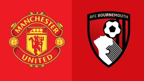 Manchester United and Bournemouth club badges