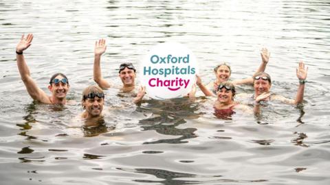 The team includes Consultant, Dr Michael Carter and  who both work on the unit, as well as the Trust's Chief Medical Officer, Andrew Brent, Sarah Vaccari from our very own Oxford Hospitals Charity team, and supporters Hazel Shaw and George Middleton.