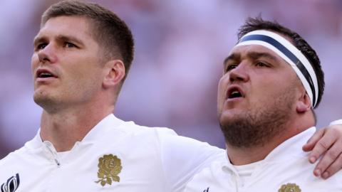 Owen Farrell and Jamie Georgs