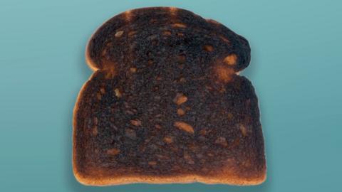 Photograph of burnt toast