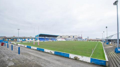 A view of Barrow Raiders' Craven Park ground (now known as Northern Competitions Stadium)  