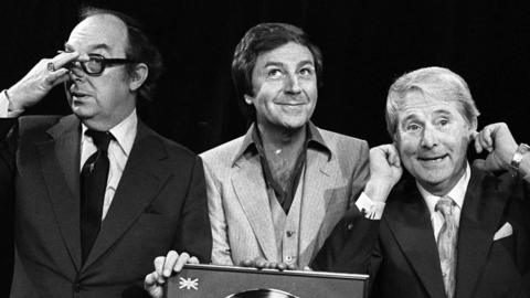 Des O'Connor often worked alongside comedians Eric Morecambe and Ernie Wise