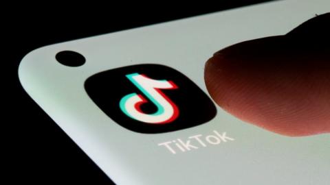 A TikTok app on a mobile phone