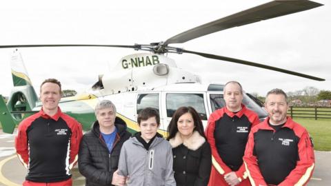 Kacper and the Great North Air Ambulance crew