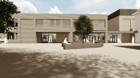 Artist's impression of new school building