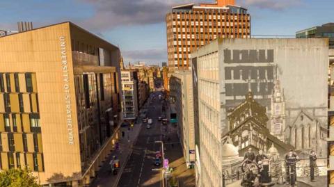 A general view of the University of Strathclyde on a sunny day.