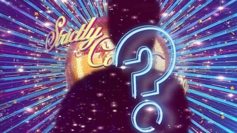 Strictly come dancing with shadowy figure and a question mark