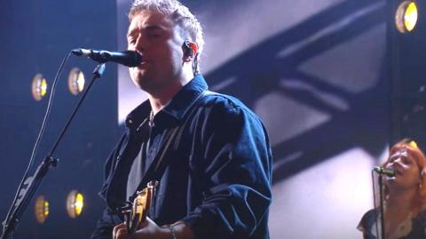 Sam Fender performs at the Mercury Awards in Newcastle.