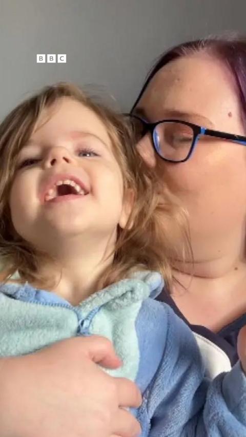 A woman and a child.