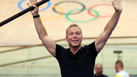 Sir Chris Hoy at the Olympic Games in Paris