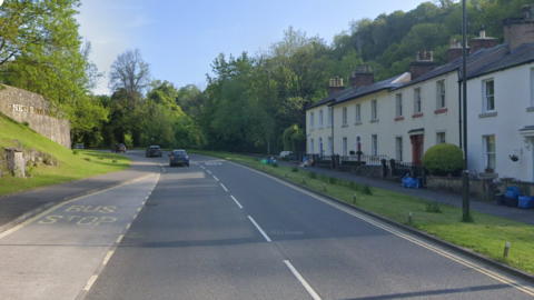 The A6 south of Matlock Bath