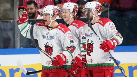 Cardiff Devils players celebrate