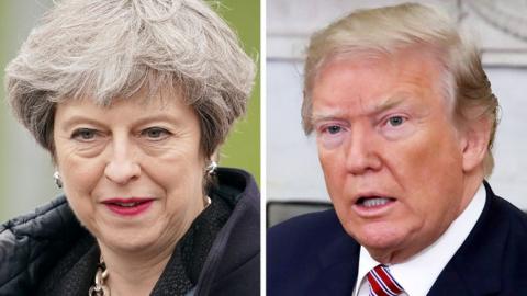 Theresa May and Donald Trump