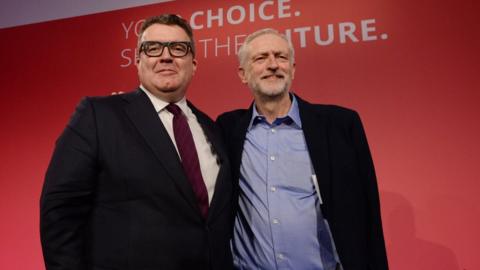 Tom Watson (l) and Jeremy Corbyn