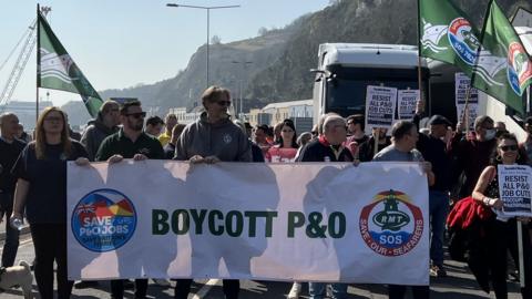 P&O protest in dover