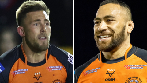 Greg Eden and Suaia Matagi in action for Castleford