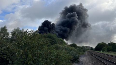 Taunton Recycling Centre fire smoke