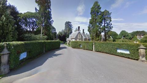 The entrance to Newby Wiske Hall