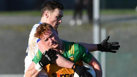 Oisin Gallen's first-half 2-4 helped Donegal hammer Monaghan in the McKenna Cup semi-final at Castleblayney