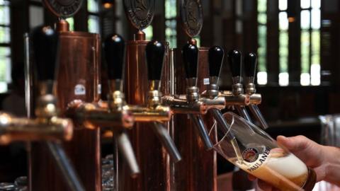 Beer being poured