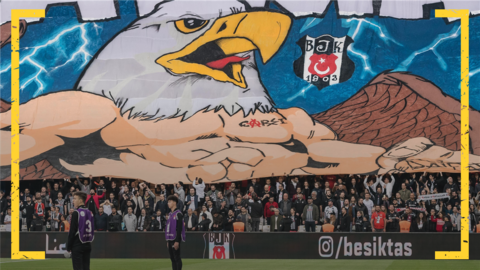 Besiktas fans' 'Tifo' before Saturday's match