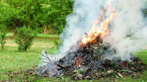 Garden waste burning