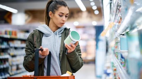 Woman in supermarket