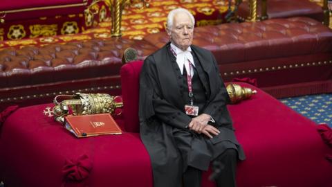 The Lord Speaker Lord McFall of Alcluith, pictured on the Woolsack in the House of Lords on 9 July 2024