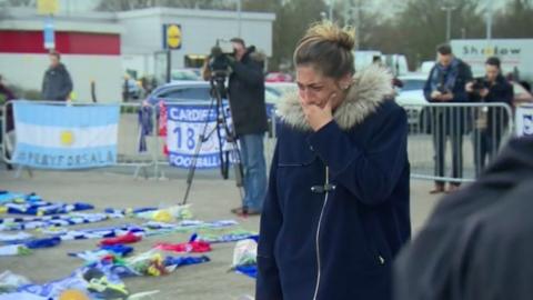 Emiliano Sala's sister Romina at Cardiff City Stadium